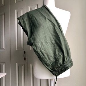 OLD NAVY | Mid-Rise Wide Leg Linen Pants | Green